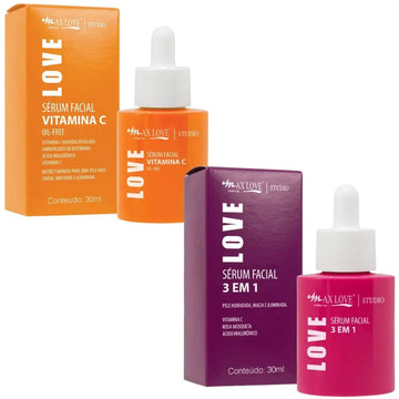 Kit Max Love com Sérum Facial de Vitamina C 3 em 1